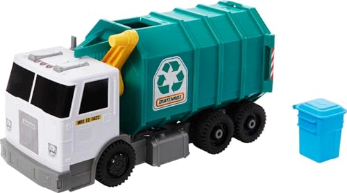 Matchbox HHR64 - Recycling Truck, ca 40 cm großer realistischer Truck mit Lichtern und Geräuschen, hergestellt aus mehr als 80% ISCC-zertifiziertem Kunststoff*, Spielzeug für Kinder ab 3 Jahren Matchbox HHR64 - Recycling Truck, ca 40 cm großer realistischer Truck mit Lichtern und Geräuschen, hergestellt aus mehr als 80% ISCC-zertifiziertem Kunststoff*, Spielzeug für Kinder ab 3 Jahren von Matchbox