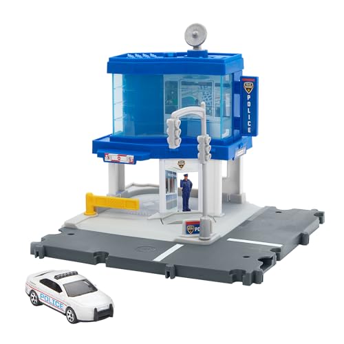 MATCHBOX Polizeiverkehrsstelle - Interaktives Spielset mit drehbarer Satellitenschüssel und beweglicher Figur, inklusive Ford Interceptor-Polizeiwagen, für Kinder ab 3 Jahren, HRY44 MATCHBOX Polizeiverkehrsstelle - Interaktives Spielset mit drehbarer Satellitenschüssel und beweglicher Figur, inklusive Ford Interceptor-Polizeiwagen, für Kinder ab 3 Jahren, HRY44 von Matchbox