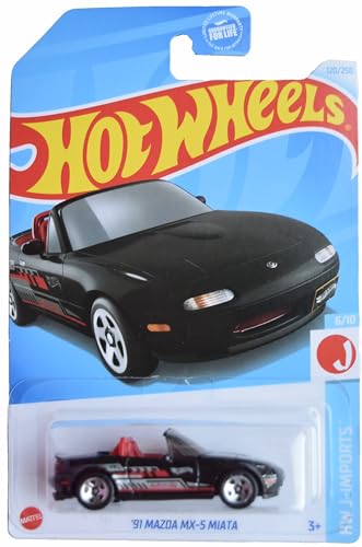 Matchbox Hot Wheels '91 Mazda MX 5 Miata, HW J Imports 6/10 [Schwarz] 120/250, L2593 von Matchbox