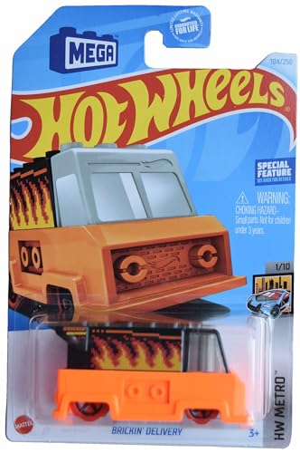 Matchbox Hot Wheels Brickin Delivery, HW Metro 1/10 [Orange/Schwarz] 104/250, 30782 von Matchbox