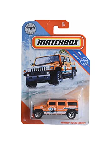 Matchbox Orange Hummer H2 SUV Concept, Druckguss-Metallkonstruktion, Limitierte Auflage, Farbschema, Kinderautospielzeug, Jungenspielzeug, klein, 1 Stück von Matchbox