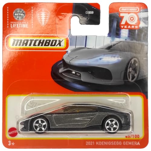 Matchbox Koenigsegg Gemera 45/100 Serie 2023 Metalflake Gray grau von Matchbox