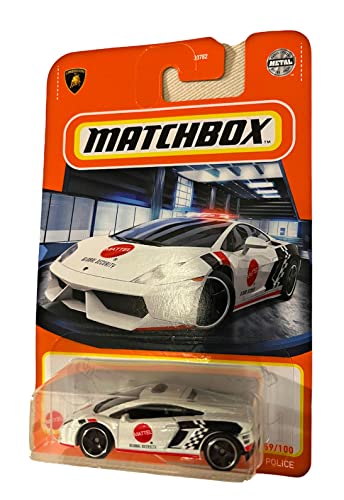 Matchbox Lamborghini Gallardo Police 69/100 weiß von Mattel