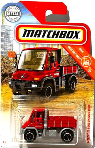 Matchbox Mercedes Benz Unimog U300, Bau 3/20 [Rot] 37/100 von Matchbox