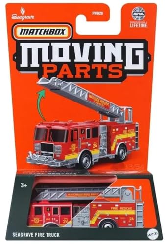 Matchbox Moving Parts Seagrave Feuerwehrauto im Maßstab 1:64, Druckguss Matchbox Moving Parts Seagrave Feuerwehrauto im Maßstab 1:64, Druckguss von Matchbox