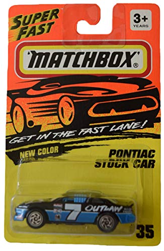 Matchbox Pontiac Stock Car [Schwarz/Blau] #35, super schnell von Matchbox