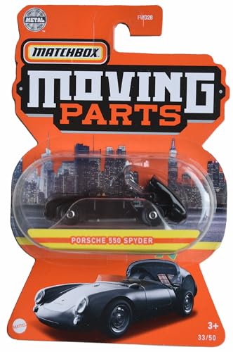 Matchbox Porsche 550 Spyder, bewegliche Teile 33/50 [Schwarz] von Matchbox