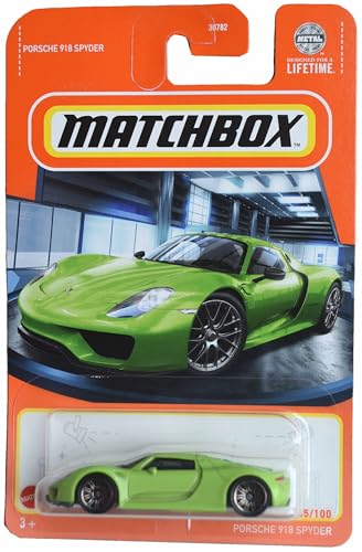 Matchbox Porsche 918 Spyder, Grün 45/100, HVL61 von Matchbox