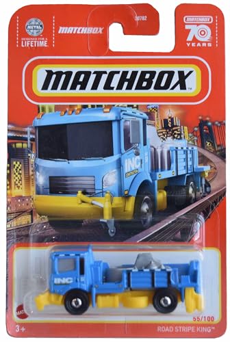 Matchbox Road Stripe King, Blau/Gelb 55/100 von Matchbox