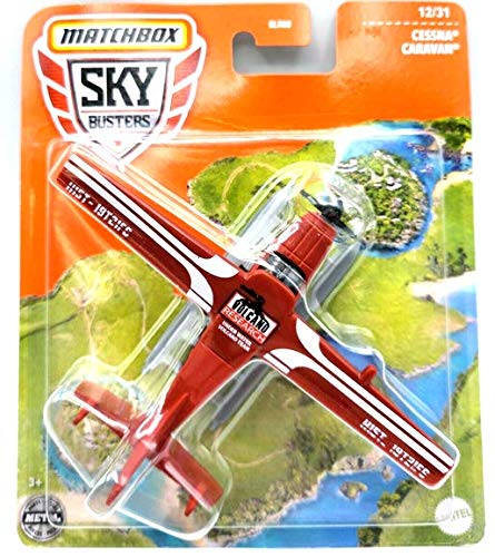 Matchbox Cessna Caravan 12/31 Flugzeug, rot, tragbar, ab 6 Jahren von Matchbox