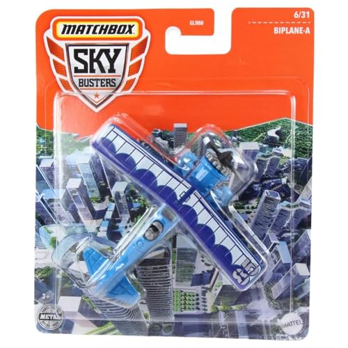 Matchbox Skybusters Biplane Diecast Plane 1:64 Scale von Matchbox