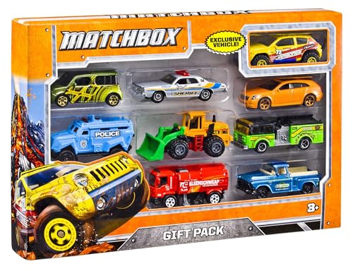 MATCHBOX Geschenkset - 9 Die-Cast-Fahrzeuge für stundenlangen Spielspaß, inklusive exklusivem Design, ultimative Flotte mit allen Sets separat erhältlich, X7111 von Matchbox