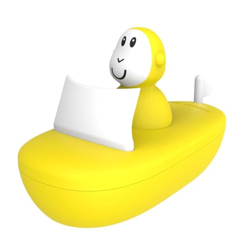 Matchstick Monkey Badezeit Boot Set - Baby Antimikrobielles Baby Badespielzeug Badewanne - leicht zu greifen - sensorisches Lernen - Set (1 Wackelfigur + 1 Boot) - ab 12 Monaten gelb Matchstick Monkey Badezeit Boot Set - Baby Antimikrobielles Baby Badespielzeug Badewanne - leicht zu greifen - sensorisches Lernen - Set (1 Wackelfigur + 1 Boot) - ab 12 Monaten gelb von Matchstick Monkey