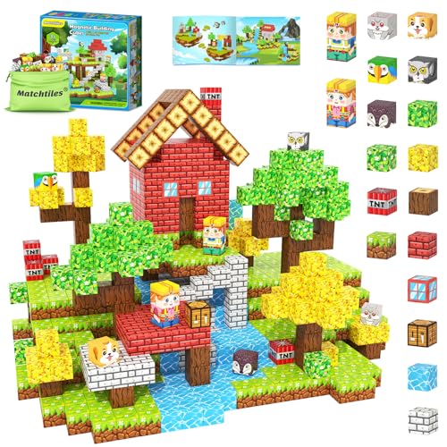 Magnetische Bausteine, magnetische Bausteine, Würfelspielzeug, stapelbar, Waldwelt-Set, STEM Montessori, sensorisches Spielzeug für Kinder, Jungen, Mädchen, Alter 3, 4, 5, 6, 7, 8, 9, 10, Ostern Magnetische Bausteine, magnetische Bausteine, Würfelspielzeug, stapelbar, Waldwelt-Set, STEM Montessori, sensorisches Spielzeug für Kinder, Jungen, Mädchen, Alter 3, 4, 5, 6, 7, 8, 9, 10, Ostern von Matchtiles