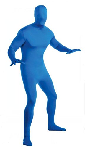 Matissa Herren Damen Ganzkörper Erwachsene Größe Zweite Haut Schatten wie Kopf bis Fuß Kostüm Unisex Spandex Bodysuit (Blau, Mittelgroß) von Matissa