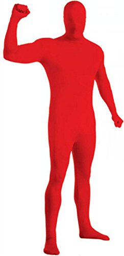 Matissa Herren Damen Ganzkörperanzug zweite Haut Schatten wie Kopf bis Fuß Kostüm Unisex Spandex Bodysuit (Rot, Größe XXL) von Matissa