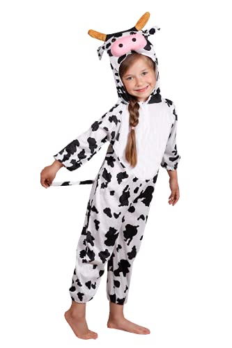 Matissa Kinder Tierkostüme Jungen Mädchen Unisex Kostüm Outfit Cosplay Kinder Strampelanzug (Kuh, XL für Kinder 120-140 cm hoch) von Matissa
