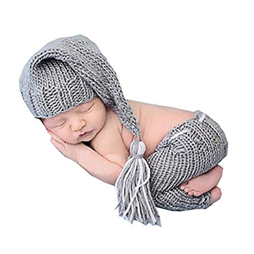 Matissa Neugeborene Fotografie Prop Baby Kostüm niedlich Crochet Strickmütze Cap Mädchen Jungen Windel Schuhe von Matissa