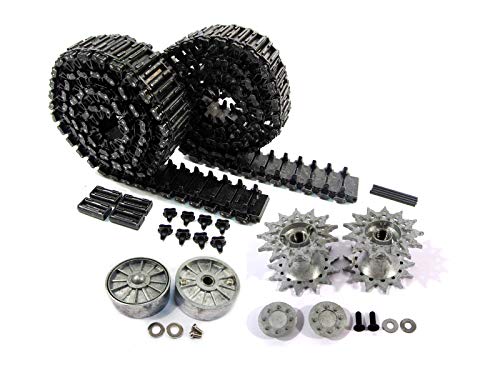 MATO 1/16 T49 Sherman Metallschienen, Ritzel Antriebsräder Umlenkräder mit Lagern für 1:16 Heng Long 3898-1 Sherman RC Panzer MATO 1/16 T49 Sherman Metallschienen, Ritzel Antriebsräder Umlenkräder mit Lagern für 1:16 Heng Long 3898-1 Sherman RC Panzer von Mato Toys
