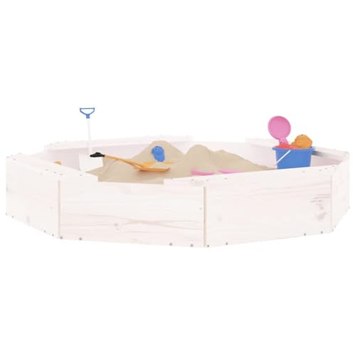 Sandkasten mit Sitzen Achteck Massivholz Kiefer 159.5x159.5x20cm von Matomn
