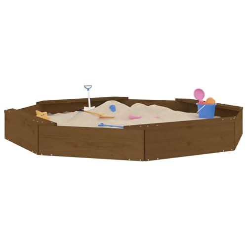 Sandkasten mit Sitzen Weiß Achteck Massivholz Kiefer 111x111x20cm Weiß Sandkasten mit Sitzen Weiß Achteck Massivholz Kiefer 111x111x20cm Weiß von Matomn
