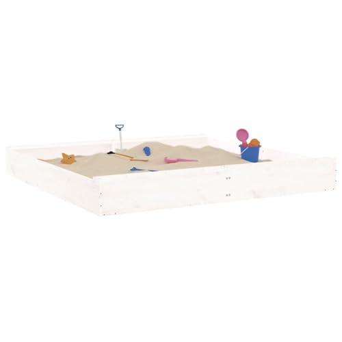 Sandkasten mit Sitzen Weiß Quadratisch Massivholz Kiefer 160x160x20cm Sandkasten mit Sitzen Weiß Quadratisch Massivholz Kiefer 160x160x20cm von Matomn
