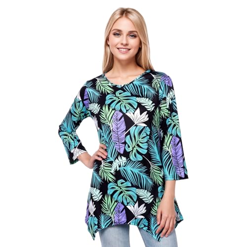 Matreeglam 60er 70er Hippie Kostüm für Damen,Hawaii Retro Kleidung Damen Sommerkleider Leicht Freizeitkleid V-Ausschnitt Tunika Kleid für Karneval Cosplay Fasching Kostüme (Style2, 3XL) von Matreeglam