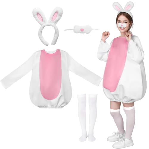Matreeglam Bunny Kostüm mit Hasenohren Haarreif Hasennase, Ostern Hasen Kostüm Damen, Kaninchen Kostüm Erwachsene für Ostern Cosplay Party Matreeglam Bunny Kostüm mit Hasenohren Haarreif Hasennase, Ostern Hasen Kostüm Damen, Kaninchen Kostüm Erwachsene für Ostern Cosplay Party von Matreeglam