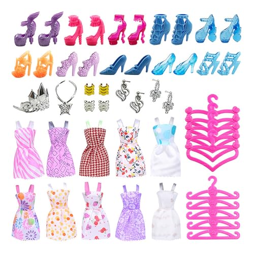 50Pcs Barby Kleidung Original Barby Kleider Set Barby Kleid Barby Kleidung Set Barby Anziehsachen Set Barby Kleidung Barby Klamotten Set Barby Zubehör Kleidung mit Schuhe Halskette Ohrringe Aufhänger 50Pcs Barby Kleidung Original Barby Kleider Set Barby Kleid Barby Kleidung Set Barby Anziehsachen Set Barby Kleidung Barby Klamotten Set Barby Zubehör Kleidung mit Schuhe Halskette Ohrringe Aufhänger von Matsizen