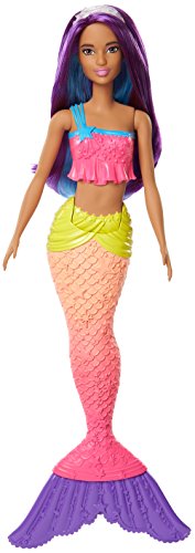 Mattel Barbie FJC90 Dreamtopia Regenbogen-Meerjungfrau (lila Haare), Puppe von Barbie