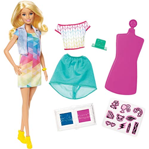 Mattel Barbie FRP05 loves Crayola Stamp N Style Puppe und Spielset von Barbie