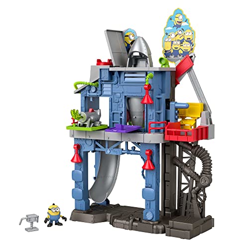 Fisher-Price Imaginext GMP35 - Minions Grus Geheimversteck-Spielseinion Otto-Figur und abnehmbarer Rakete, Spielzeug für Kinder ab 3 Jahren von Fisher-Price