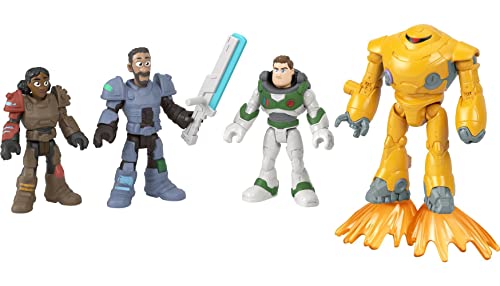 Fisher-Price Imaginext HGT27 - Jr. ZAP Patrol Multipack mit Disney und Pixar, Figurenset mit 4 beweglichen Figuren für Rollenspiele, Spielzeug für Kinder ab 3 Jahren von Fisher-Price