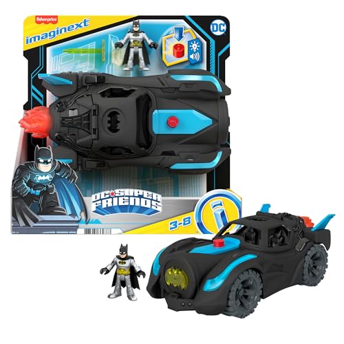 Fisher-Price Imaginext HGX96 - DC Super Friends Lights & Sounds Batmobile, Spielzeug ab 3 bis 8 Jahren von Imaginext