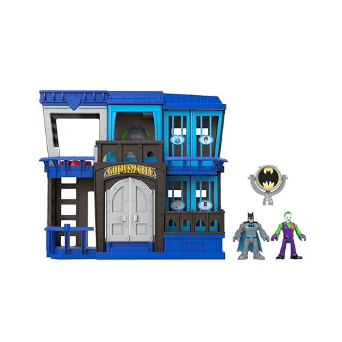 Fisher-Price Imaginext HHP81 - DC Super Friends Gotham City Gefängnis wiederaufladbar, Gefängnis-Spielset mit Figuren von Batman und Joker, Spielzeug für Kinder ab 3 Jahren von Fisher-Price