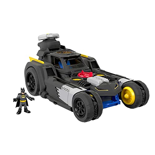 Fisher-Price GMH33 - Imaginext DC Super Friends Transformations Batmobile R/C, ferngesteuertes Batman-Fahrzeug mit Licht und Sound, Spielzeug für Kinder ab 3 Jahren von Fisher-Price