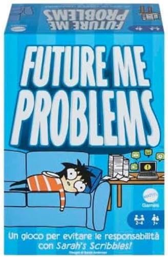 Future Me Problems – Sarah's Scribbles Kartenspiel mit 2 Decks für 2 bis 4 Spieler, perfekt für Familienabende, Spielzeug für Kinder, 7 Jahre, HPH14 von Mattel Games