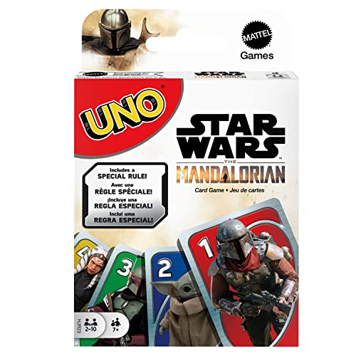 Mattel Games HJR23 - UNO Star Wars The Mandalorian Edition, Kartenspiel, Geschenk für Fans, Erwachsene oder Familien Spielabend, deutsche Version, ab 7 Jahren von Barbie