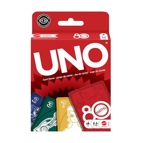 Mattel Games, UNO Mattel Ruby Red-Version Kartenspiel für Kinder, Erwachsene und Familien, Spieleabende, Reisen, Camping und Parties, JGK30 Mattel Games, UNO Mattel Ruby Red-Version Kartenspiel für Kinder, Erwachsene und Familien, Spieleabende, Reisen, Camping und Parties, JGK30 von Mattel Games