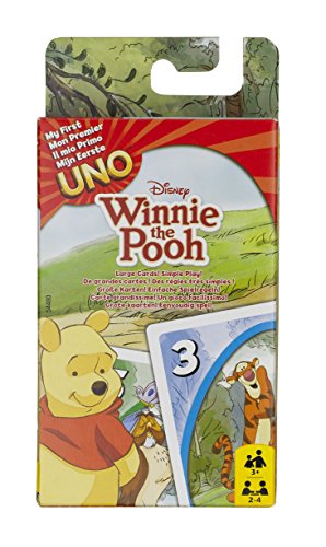Mattel Games 54480 UNO Junior Winnie Puuh Kartenspiel für Kinder, geeignet für 2 - 4 Spieler, Spieldauer ca. 15 Minuten, ab 7 Jahren von Mattel Games