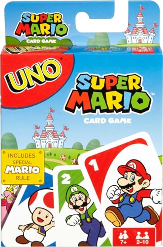 Mattel Games DRD00 - UNO Super Mario Kartenspiel, geeignet für 2-10 Spieler, Kartenspiele und Kinderspiele ab 7 Jahren von Mattel Games