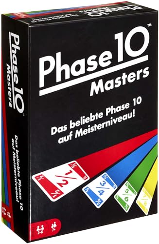 Mattel Games Phase 10 Masters Kartenspiel, Geeignet für 2 - 6 Spieler, Spielzeit ca. 60 - 90 Minuten, ab 7 Jahren, Deutsche Version, FPW34 von Mattel Games