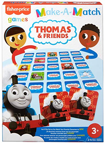 Mattel Games Fisher-Price Make-A-Match Kartenspiel mit Thomas & Friends Thema, 56 Karten für 2 bis 4 Spieler, Geschenk für Kinder ab 3 Jahren von Mattel Games