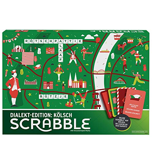 Mattel Games GGN23 - Scrabble Dialekt-Edition Köln, Brettspiel, Gesellschaftsspiel, Familienspiel, ab 16 Jahren Mattel Games GGN23 - Scrabble Dialekt-Edition Köln, Brettspiel, Gesellschaftsspiel, Familienspiel, ab 16 Jahren von Mattel Games
