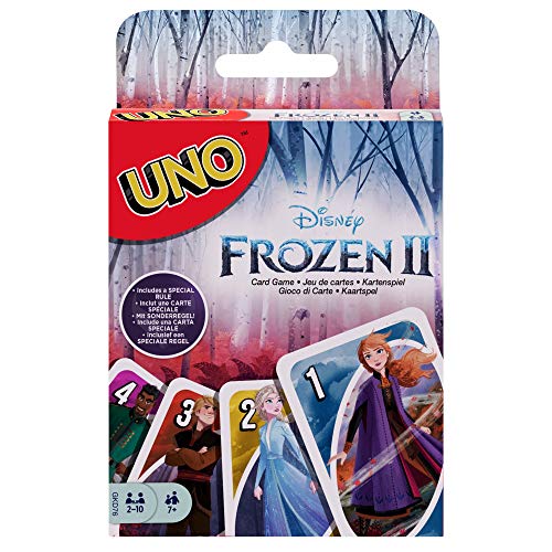 Mattel Games GKD76 - UNO Disney Frozen II Kartenspiel für Kinder und Familien, mit 112 Karten und Spielregeln, EIN tolles Geschenk für Kinder ab 7 Jahren von Mattel Games