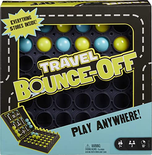 Mattel Games GKF10 - Kompakt Bounce-Off Kinderspiel für unterwegs, geeignet für 2 Spieler, tragbares Spiel für Kinder ab 5 Jahren von Mattel Games