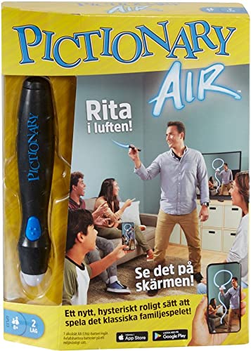 Mattel Games GPL53 - Pictionary Air ritspel, familjespel med lysande Penna Och Kort, ansluts Till Smarta enheter, Bra Present för barn från 8 år Och uppåt von Mattel Games