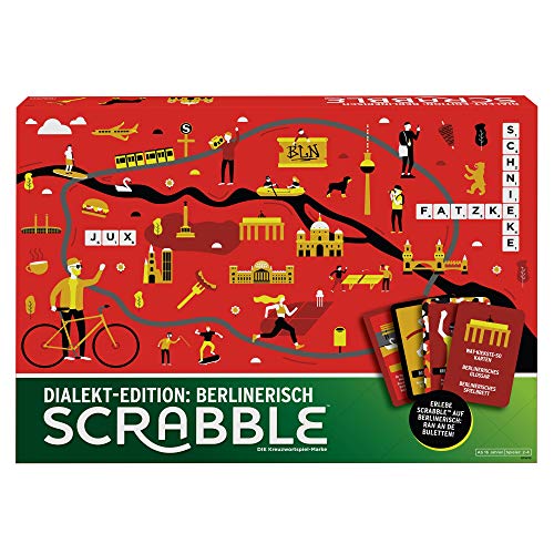 Mattel Games GPW45 - Scrabble Dialekt-Edition Berlin, Gesellschaftsspiel, Brettspiel, Familienspiel von Mattel Games
