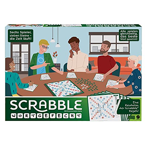 Mattel Games GTJ27 - Scrabble Wortgefecht, Gesellschaftsspiel, Brettspiel, Familienspiel, Design kann variieren, ab 10 Jahren von Mattel Games