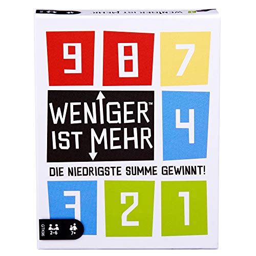 Mattel Games - GTK96 Weniger ist Mehr Kartenspiel, Gesellschaftsspiel, Familienspiel, geeignet für 2 - 6 Spieler, Kartenspiele ab 7 Jahren Mattel Games - GTK96 Weniger ist Mehr Kartenspiel, Gesellschaftsspiel, Familienspiel, geeignet für 2 - 6 Spieler, Kartenspiele ab 7 Jahren von Mattel Games